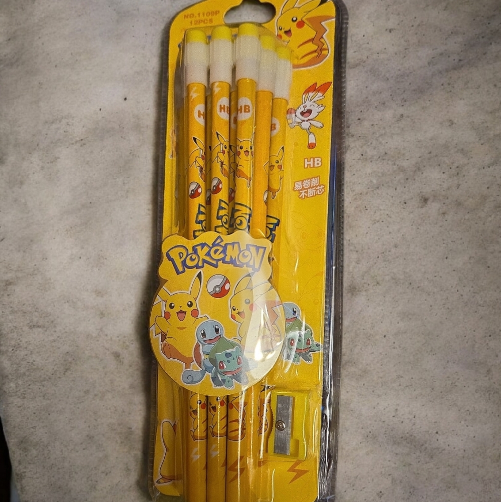 Pokemon Yellow Pencil Set with Sharpener